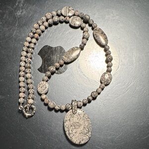 Elegant Gray Stone Necklace